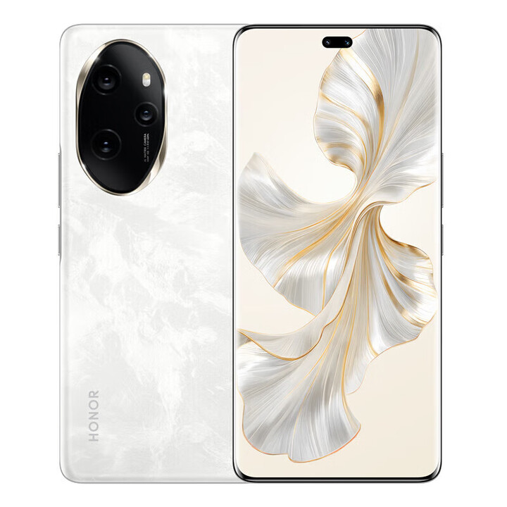 荣耀（HONOR）100 Pro  5G手机 第二代骁龙8+旗舰芯片绿洲护眼屏快充 国行 月影白 16GB+512GB 单机+第三方品牌快充+店保一年