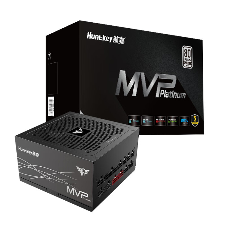 航嘉（Huntkey） MVP P850黑色白金牌850W电...