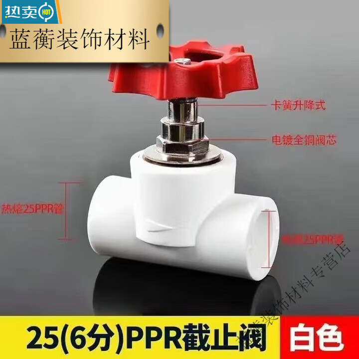 美克杰款ppr截止阀PPR升降式20仿25热熔水管阀门配件 PPR25(6分)纯净白色精品加厚 1个试用装【图片 价格 品牌 报价】-京东