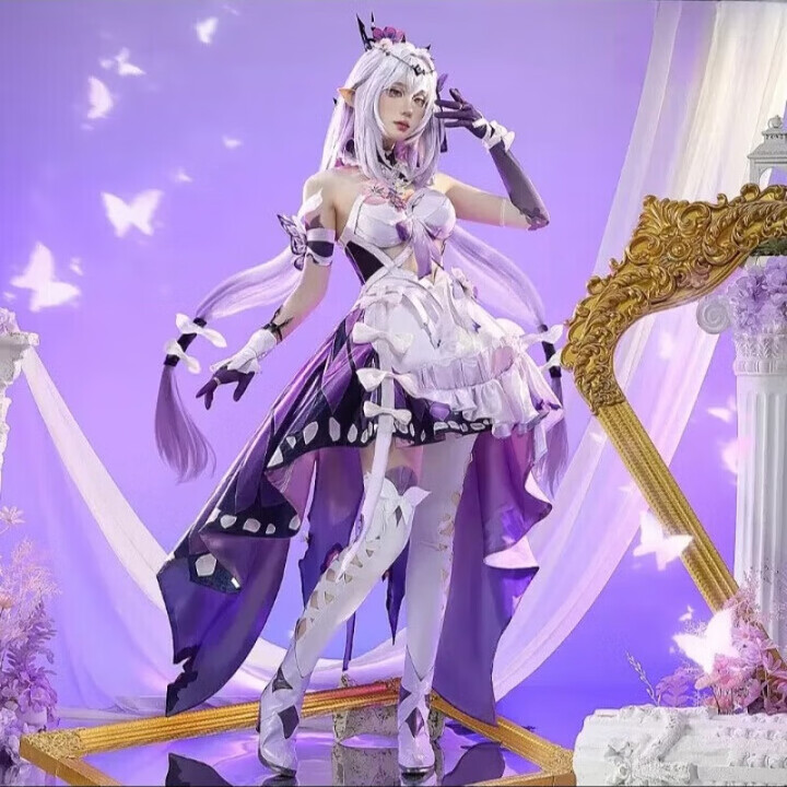 仟趣堡遐蝶cos服全套周边星穹琼铁道cosplay服装翁法罗斯二次元网游周边 遐蝶衣服+假发+鞋子+整套头饰 XL【图片 价格 品牌 报价】-京东