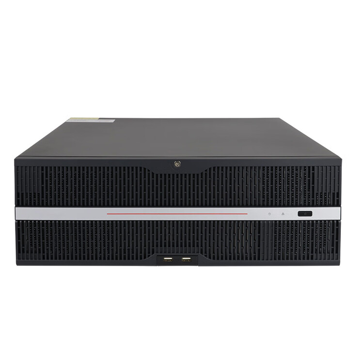 海康威视 HIKVISION原装海康威视 DS-96128N-I16R/C-V3 128路16盘位双网口录像机 黑色