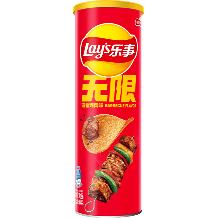 乐事（Lay's）无限薯片 滋香烤肉味 104g ...