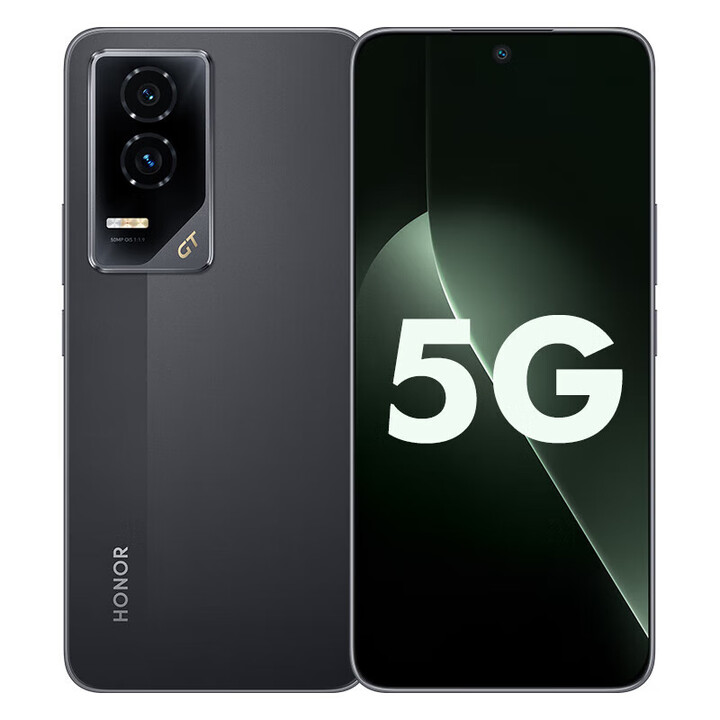 荣耀（HONOR）GT 新品5G手机 AI电竞直屏游戏手机 第三代骁龙8 手机AI护眼电竞屏 幻影黑 16GB+512GB