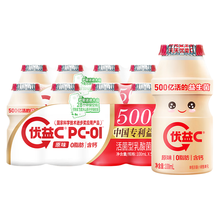蒙牛（MENGNIU）优益C活菌型0脂肪乳酸菌益生菌饮料原味...