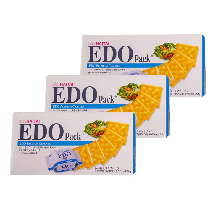 巨浪大切(EDOpack)巨浪大切3盒装韩国进口EDO饼干杏仁芝士番茄原味代餐咸味梳打饼干 3盒原味172g【图片 价格 品牌 报价】-京东