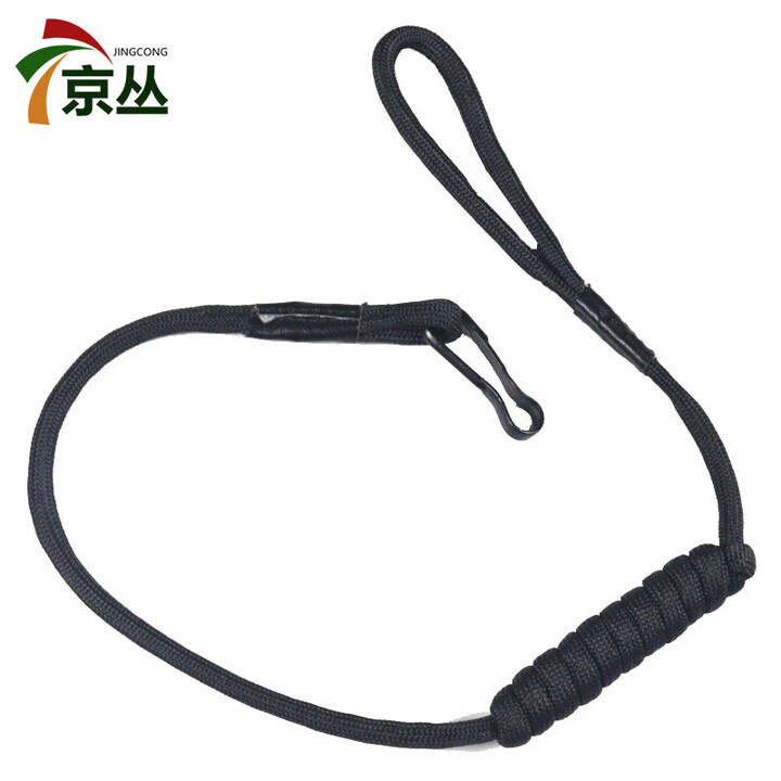 京丛安全绳 战术防丢防抢枪绳 弹力伸缩通用扣挂绳防丢绳 10根黑色