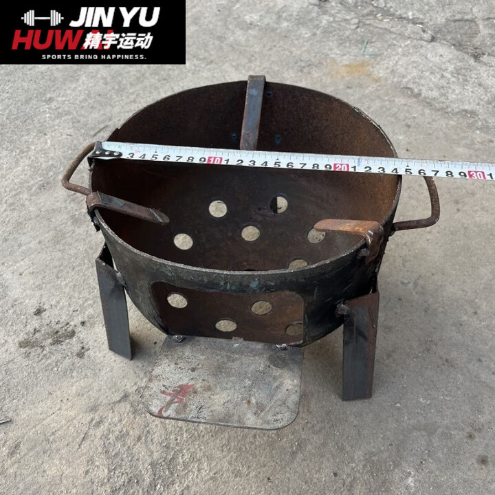 柏潮加厚炉灶柴火农村野炊家用野营做饭露营便携式烧水户外炉子三角架 小号柴炉