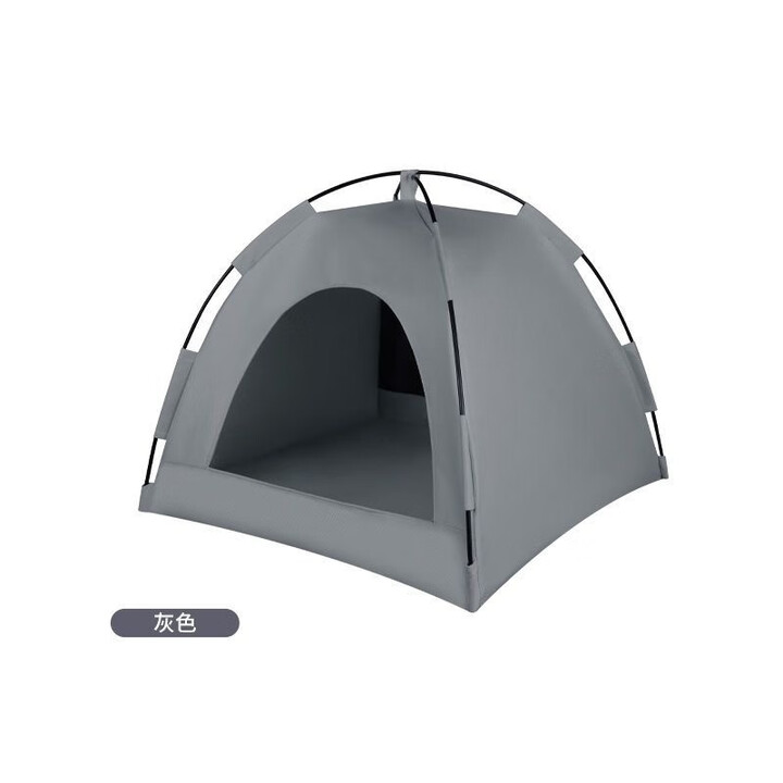 潮思汇防水折叠防寒四季帆布房子可拆洗帐篷封闭保暖通用网红户外室外 灰色 40*40*35