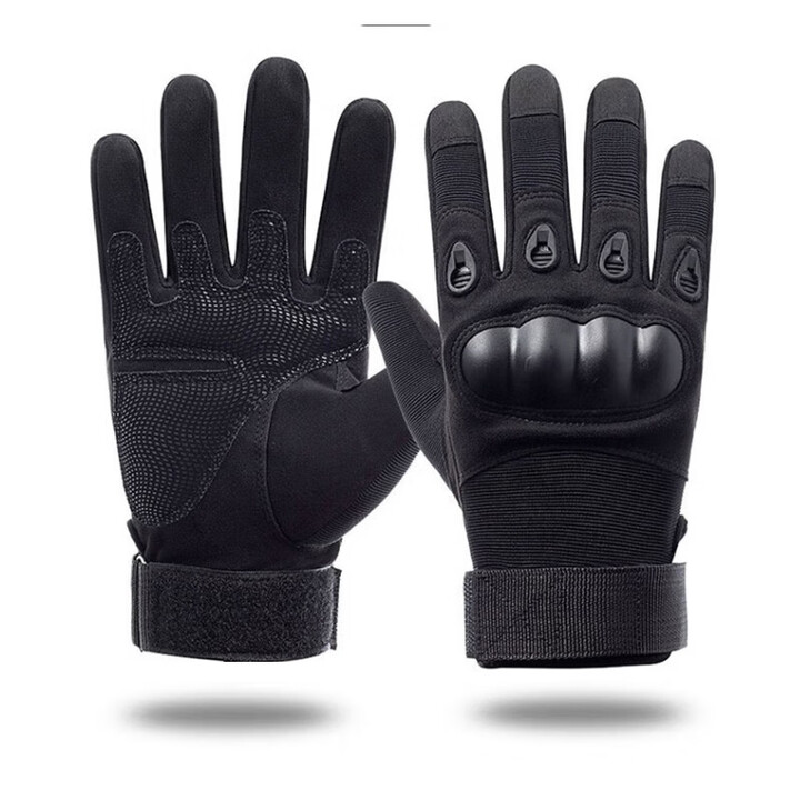 军云 军云 战术手套户外作战全指手套训练登山防滑耐磨电动摩托车手套 黑色