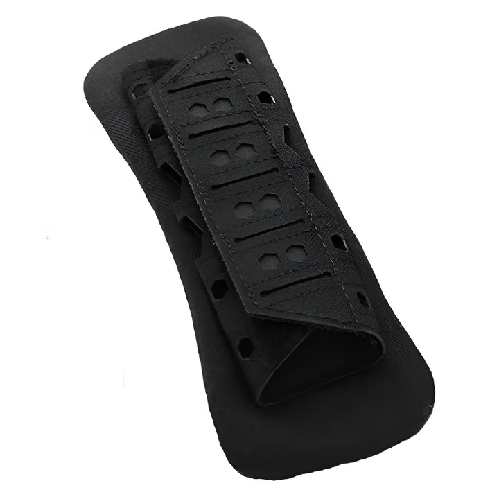 WEZHO户外战术肩垫 舒适透气背包肩带护垫 背心肩垫 减压缓冲防滑衬垫 黑色战术肩垫 （长21cm*宽8.5cm）一对