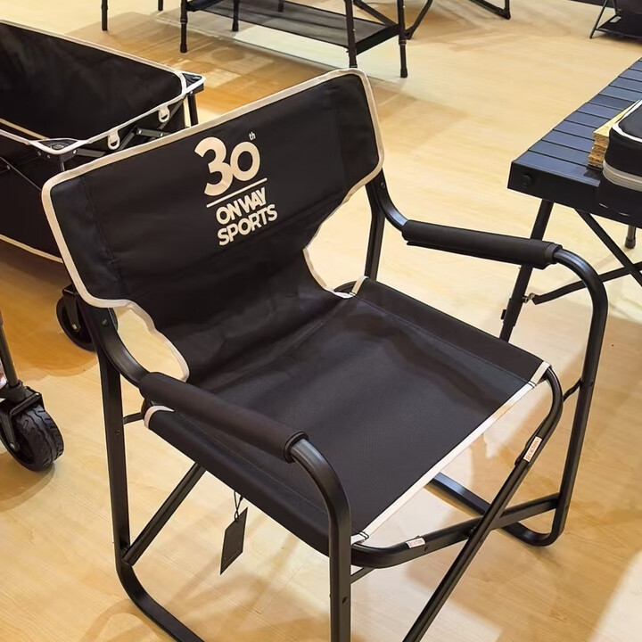 OnwaySportsOnway Sports导演椅户外露营野餐便携折叠椅子室内阳台休闲办公凳 黑色