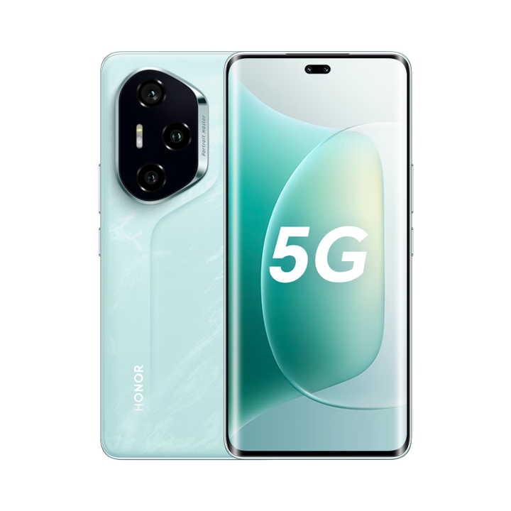 荣耀300Pro 单反级雅顾人像 绿洲护眼屏 第三代骁龙8 5GAI  茶卡青 12GB+512GB 单机+原线原充+全国联保