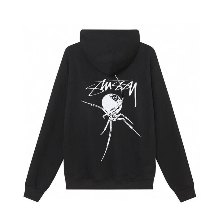 斯图西（stussy）秋冬新款斯图SSY台球街头潮牌连帽卫衣男女宽松情侣开衫外套拉链 黑色 329薄款 XL【图片 价格 品牌 报价】-京东