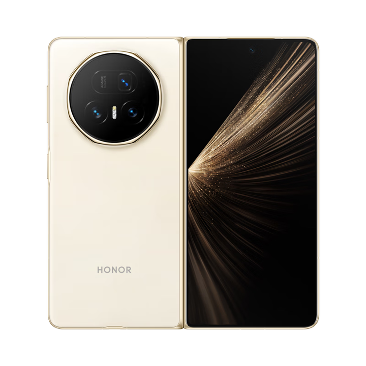 荣耀Magic V5 9mm轻薄长续航 青海湖刀片电池 新品5G折叠屏手机 暖白色 12GB+256GB 全国联保版本咨询客服