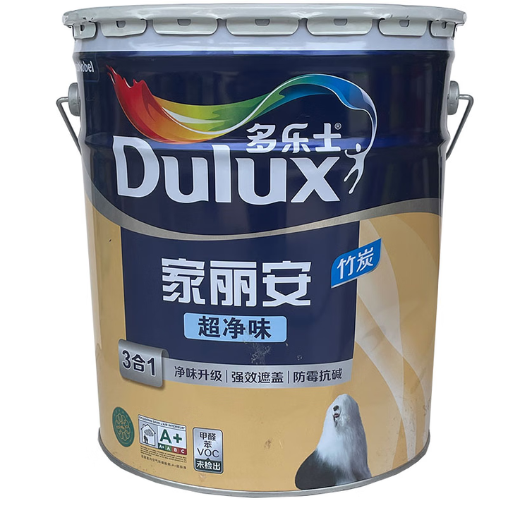 多乐士家丽安竹炭超净味3合1内墙乳胶漆除醛防霉抗碱强效遮盖涂料18升 多乐士家丽安超净味三合一18升【图片 价格 品牌 报价】-京东