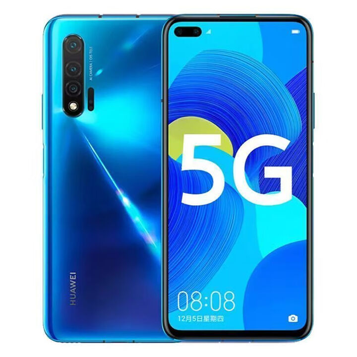 华为（HUAWEI）nova 6 麒麟990处理器6.57英寸60Hz刷新率4000万像素4200mAh双卡双待超长待机学生校园老年备用机 苏音蓝 原厂屏 指纹解锁+面容识别 九九【新】x 8GB+256GB  x 全网通5G