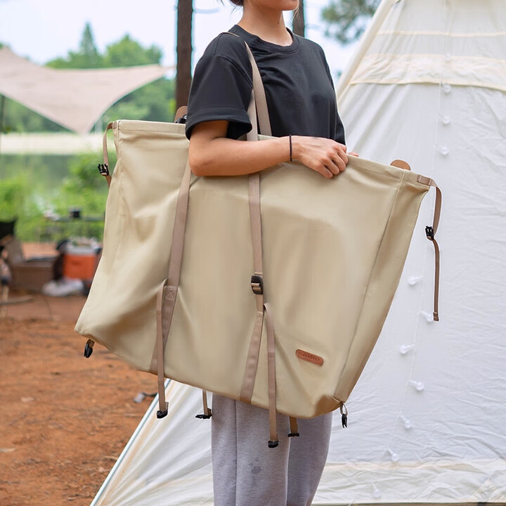 黑鹿（BLACKDEER）空空收纳包73L(沙茶棕L) 户外露营装备炉炊具收纳袋便携工具包