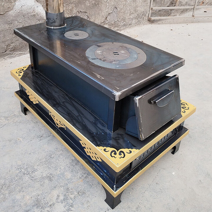 智宙藏式柴火炉家用农村烤火炉室内铁炉子柴火灶取暖真火取暖炉 金边款