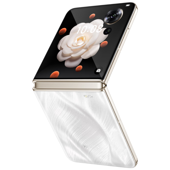 荣耀Magic V Flip  新款小折叠屏 4.0英寸大外屏国行手机 山茶白 5G全网通 12GB+256GB