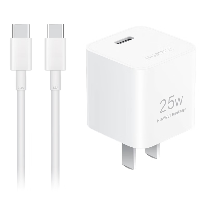 华为（HUAWEI）适配mini快充手机充电器Max25W充电头附type-c数据线线小米荣耀苹果充电器小巧华为充电头 华为原装25W快充充电 ...