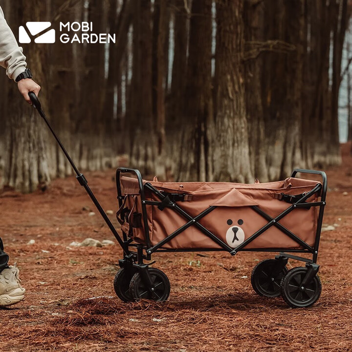 牧高笛（MOBIGARDEN）【京东奥莱】LINE FRIENDS联名 户外露营折叠营地车  布朗熊棕