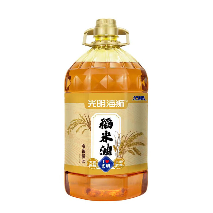 海狮光明海狮161鲜稻米油高谷维素高烟点炒菜煎炸熬煮食用油可团购 稻米油5L【图片 价格 品牌 报价】-京东