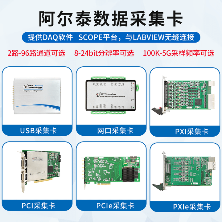 阿尔泰labview模拟量数据采集卡USB3202N/3200N/3100N高速采集卡 USB3100N(12位_20K)_带USB线和连 ...