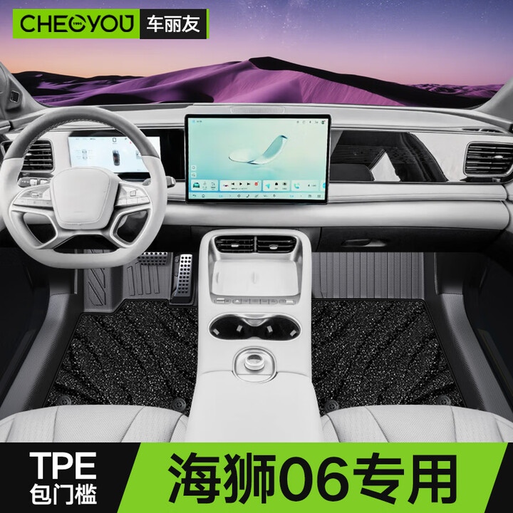 车丽友适配海狮06ev脚垫dmi全包围TPE TPE脚垫【全包门槛】+星空毯黑（商务搭档） 海狮06ev（25款）纯电动【图片 价格 品牌 ...