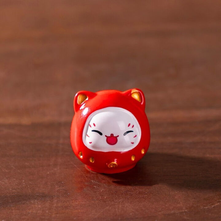 无聊了,摆几只招财猫小猫送福治愈桌面日式工位办公桌小摆件装饰 招财小摆件（达摩猫一个）无胶【图片 价格 品牌 报价】-京东