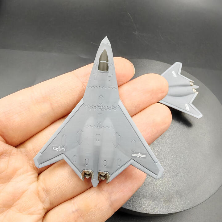 树奢中国J50第六代隐身战机歼50飞机模型 灰色1/700比例2架3厘米无水帖