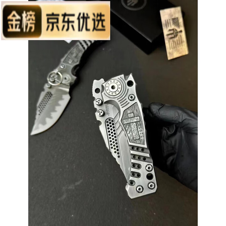 HZCKZ-WEAR粉末钢户外折刀米勒T1重型高硬度锋利便携露营随身折叠刀具 米勒