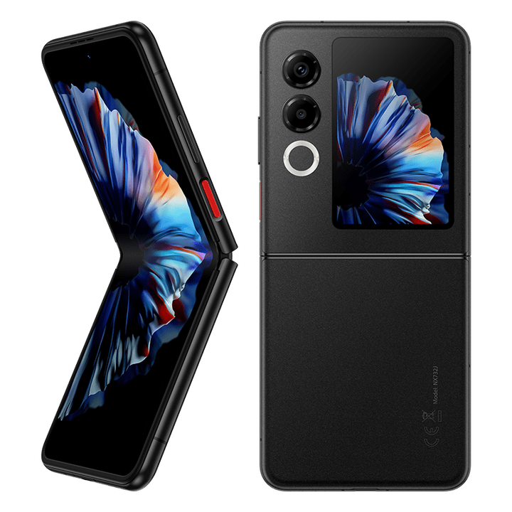 努比亚（nubia） Flip 2 小折叠新品5G手机 悬停摄影 AI接入DeepSeek 冰晶紫 8+256G 【完美屏】 星光黑 5G通_12GB+512GB_