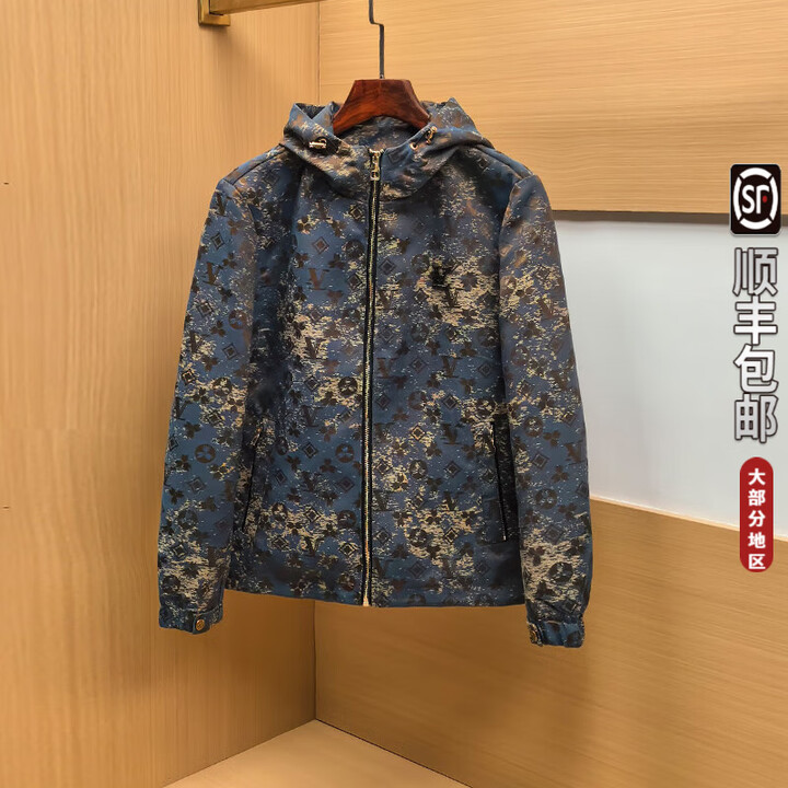 B PRORSUM巴宝莉2025新款潮流牛仔夹克男士高端潮牌老花款修身休闲连帽外套 花色 M【图片 价格 品牌 报价】-京东