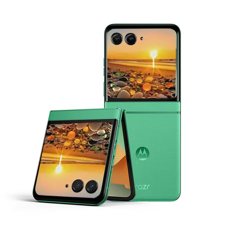 摩托罗拉moto razr 60新款razr60长续航5G折叠AI双卡 冰淇淋绿 12GB+512GB