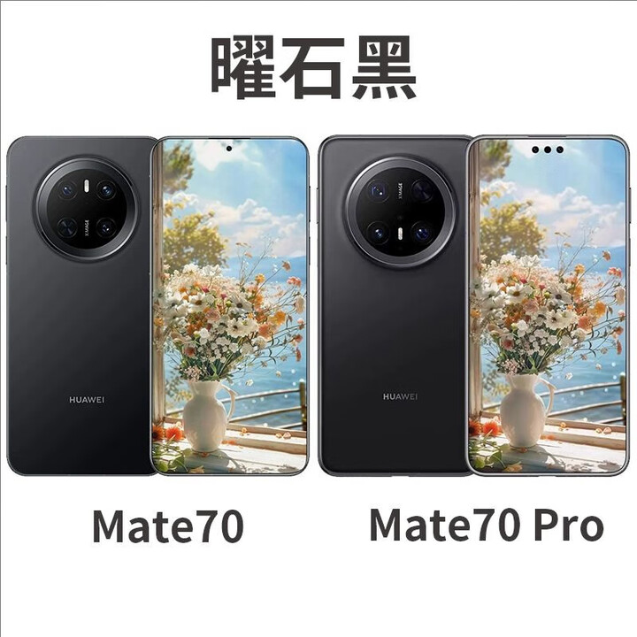 华为/华为 Mate 70鸿蒙AI红枫原色影像玄武架构5G手机mate70Pro 曜石黑 12GB+256GB_M70+适配充电器