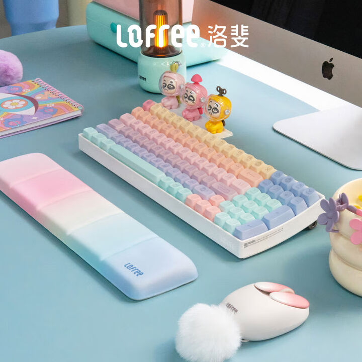 洛斐（LOFREE）洛斐小翘棉花糖机械键盘无线蓝牙女可爱笔记本电脑办公红轴 质保1年顺丰速发 是 100键【图片 价格 品牌 报价】-京东