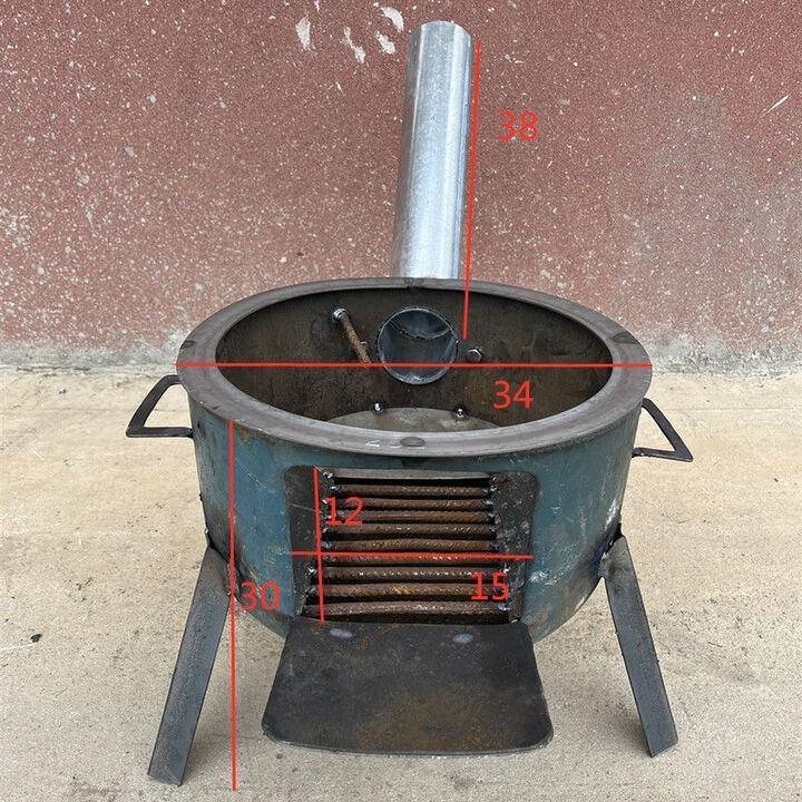 柏潮特厚煤气罐改装超厚新款柴火木柴农村家用烧拆户外炉子移动灶台 特厚煤气罐灶 （口径28厘米）