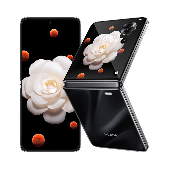 荣耀展机Magic V Flip新款小折叠屏 4.0英寸大外屏国行手机AI智能手机 荣耀 Magic V Flip鸢尾黑 12GB+512GB 单机+第三方品牌充电器+店保1年