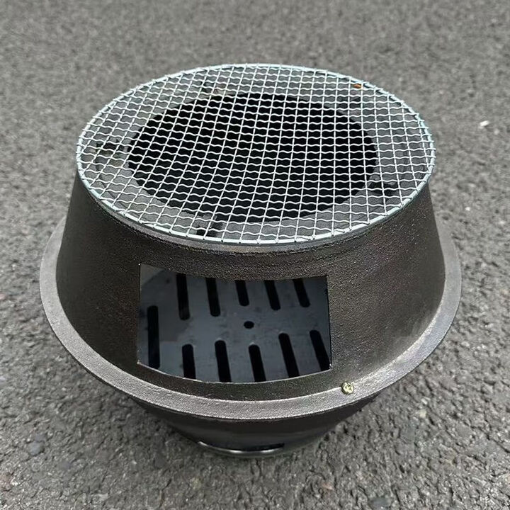 维诺亚铸铁柴火灶农村烧木柴生火桶生铁炉子户外便携地锅灶木块炭取暖炉 铸铁柴火炉