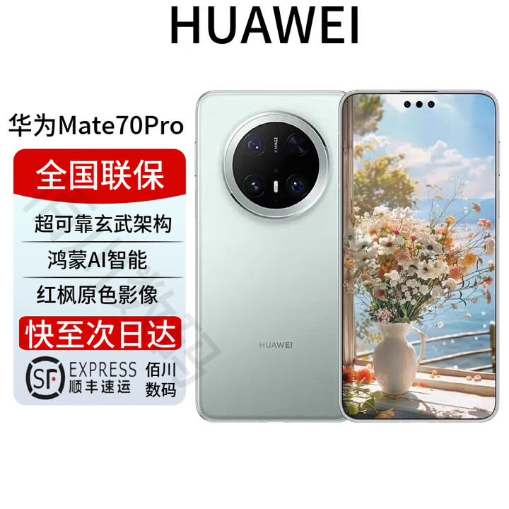 华为Mate 70 Pro鸿蒙AI麒麟芯片玄武架构全网通mate70系列 Mate70Pro标准版【云杉绿】 12GB+1TB 全国联保 电子保卡已启用