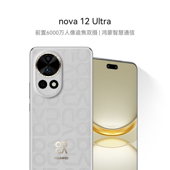 华为nova 12 Pro鸿蒙智慧通信智能手机 前置6000万智能手机  nova12 ultra 烟云灰 12+512G 星耀版