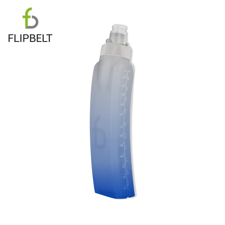 Flipbelt飞比特跑步水壶马拉松便携软水杯健身大容量水瓶蓝色杯子 2.0版