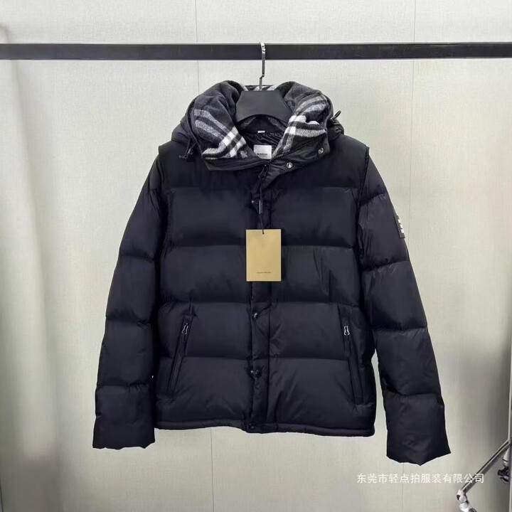B PRORSUM巴宝莉短款羽绒男防水保暖 黑色黑白格 2XL【图片 价格 品牌 报价】-京东