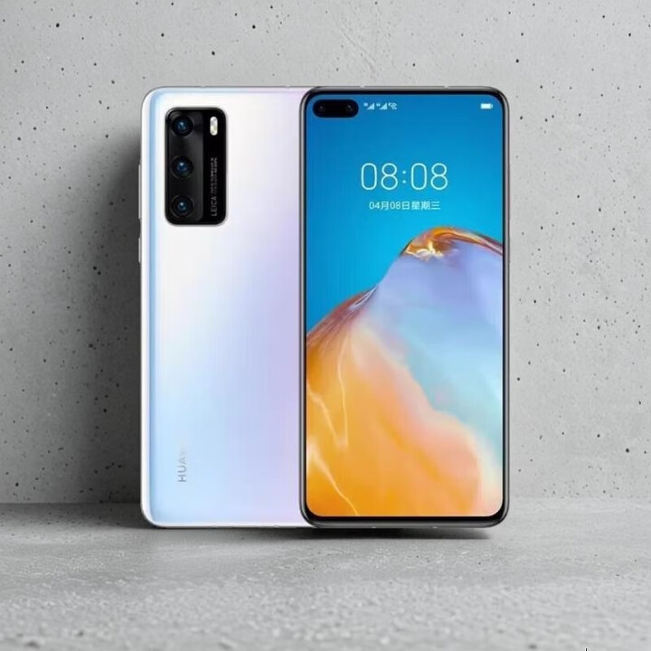 华为（HUAWEI）P40Pro全网通5G双卡 麒麟990芯片 鸿蒙手机 5000万超清四摄 40W快充 9 [新] P40 零度白 8GB+128GB【直面屏】