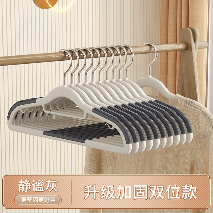 TRUHEIM日本衣架家用挂衣无痕防肩角衣撑晾衣服防滑护衣架子衣柜衣挂撑子 整理师同款【静谧灰】20个【图片 价格 品牌 报价】-京东
