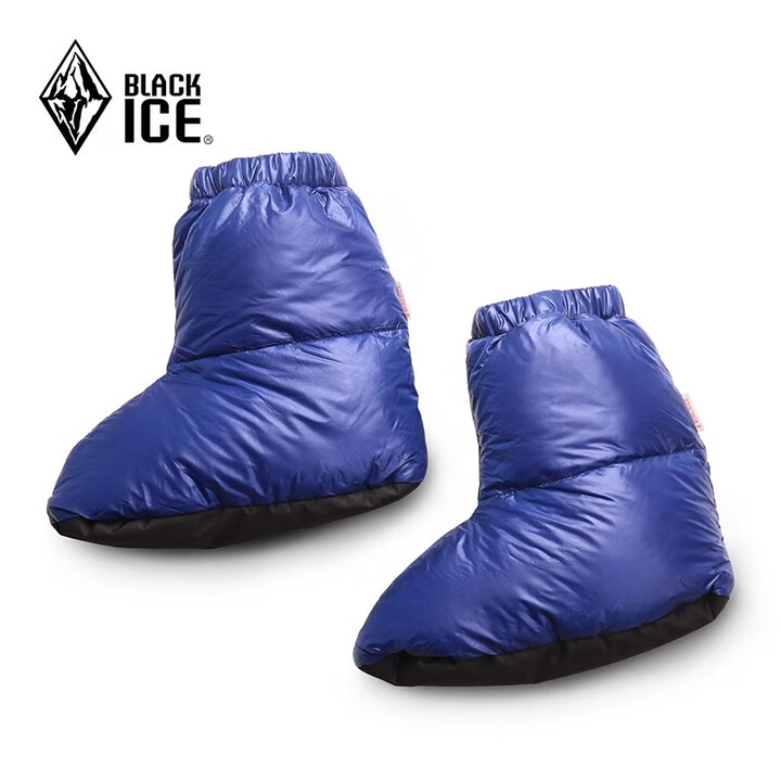 黑冰 户外营地700蓬灰鹅绒脚套 冬季室内轻量保暖羽绒袜套羽绒鞋 蓝色 260mm37-40码