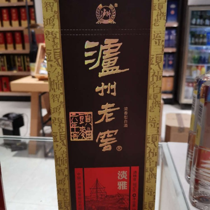 38度泸州老窖六年陈头曲淡雅 白酒