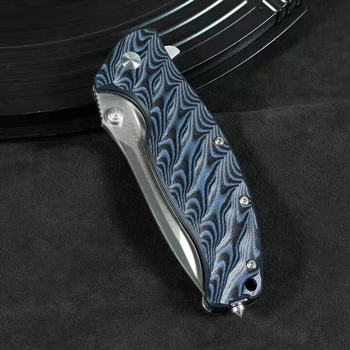 三刃木三刃木1005高档户外锋利折叠高硬度求生水果刀户外便携高硬度彩色 蓝色1005