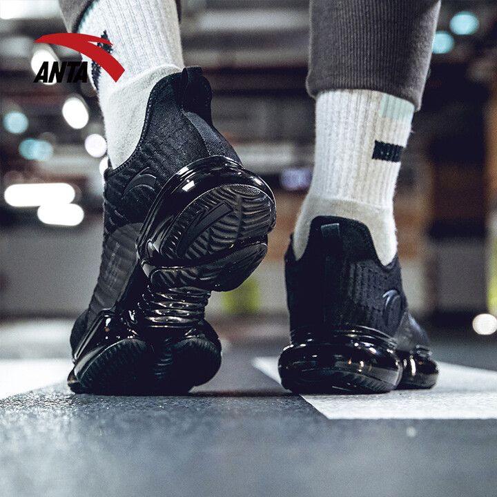安踏 anta 官方旗舰店全掌气垫缓震跑步鞋 男子时尚耐磨运动鞋