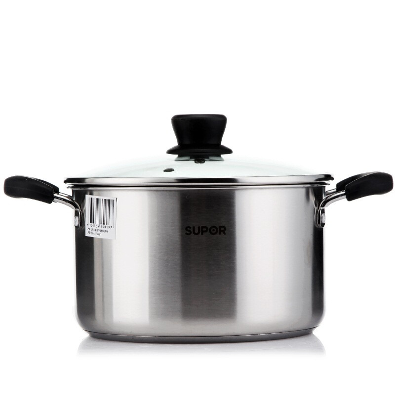 SUPOR exquisite stainless steel soup pot 304 stainless steel double bottom thickened large soup pot stew pot with induction cooker soup pot st22z1